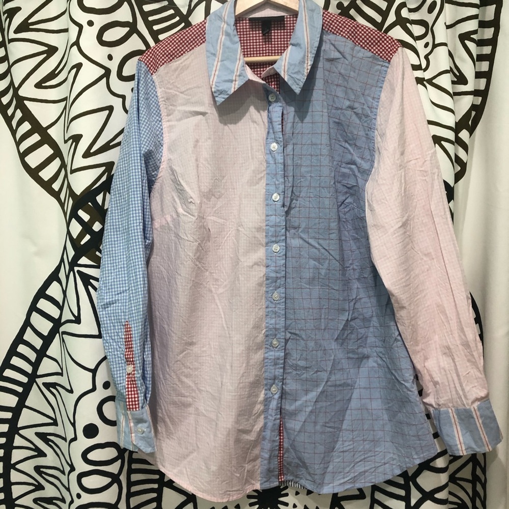 Lane Bryant Mixed Pattern Button Down - image 1